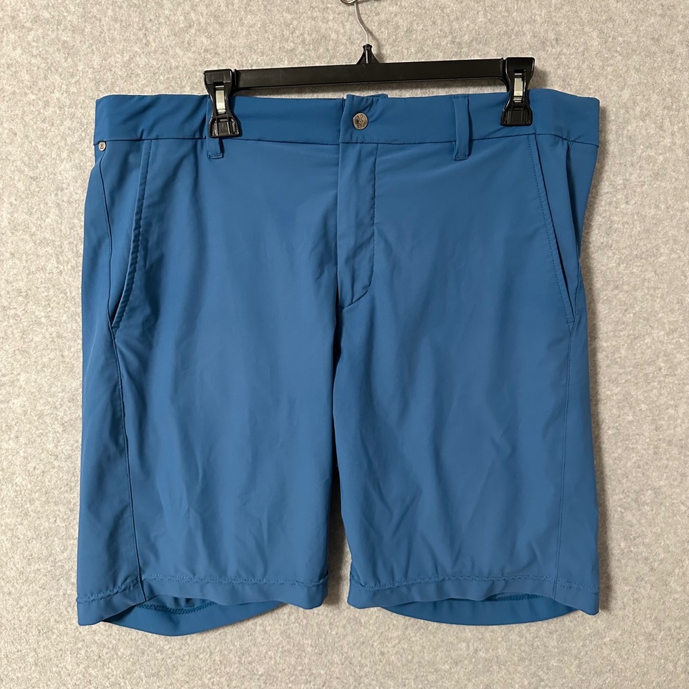Psycho Bunny Men's Golf Shorts Size 36 Blue Performance Stretch Tech Chino
